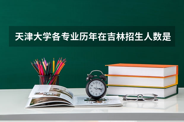 天津大学各专业历年在吉林招生人数是多少
