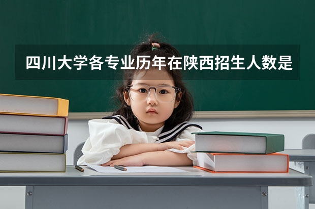 四川大学各专业历年在陕西招生人数是多少