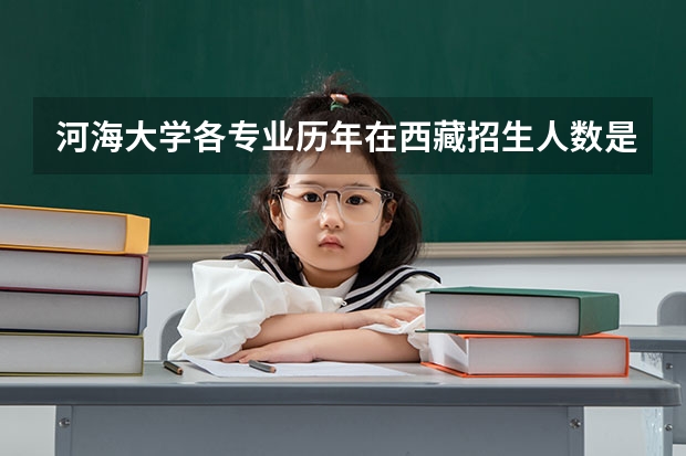 河海大学各专业历年在西藏招生人数是多少