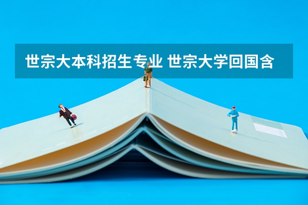 世宗大本科招生专业 世宗大学回国含金量