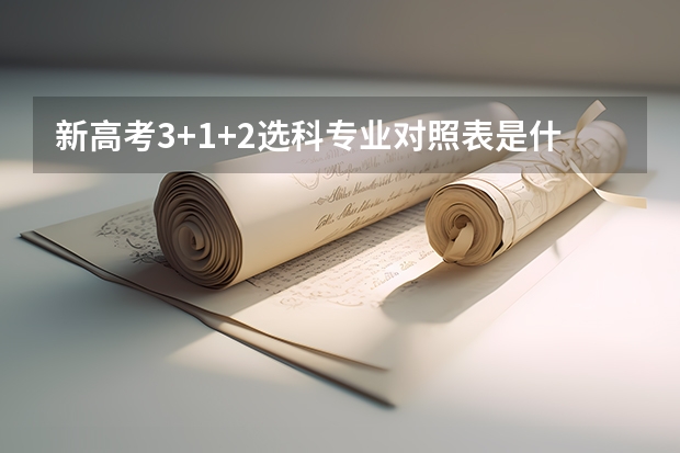 新高考3+1+2选科专业对照表是什么？