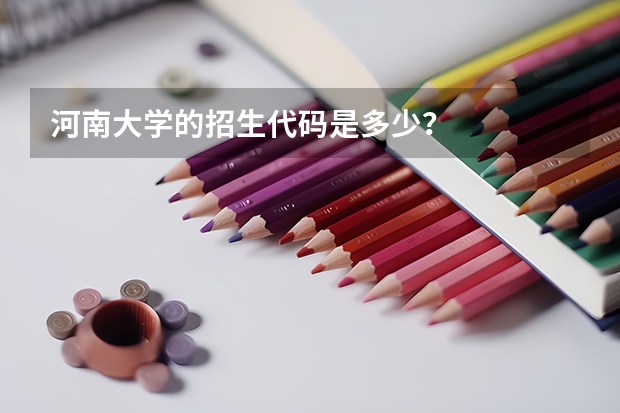 河南大学的招生代码是多少？