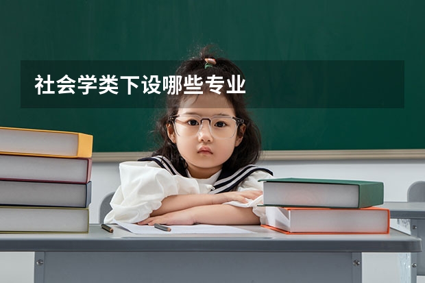 社会学类下设哪些专业