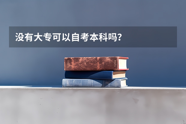 没有大专可以自考本科吗？