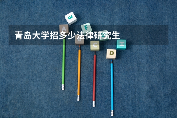 青岛大学招多少法律研究生