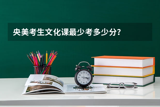 央美考生文化课最少考多少分？