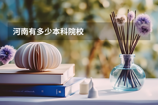 河南有多少本科院校