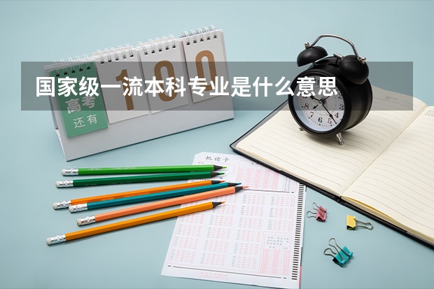 国家级一流本科专业是什么意思