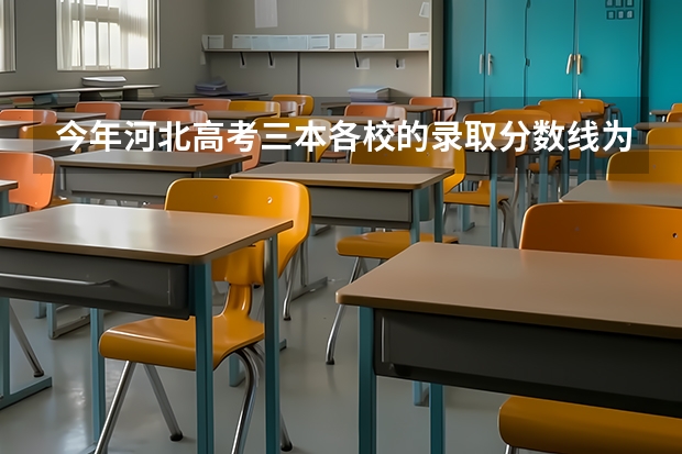 今年河北高考三本各校的录取分数线为什么这么低，专科可能这样吗？