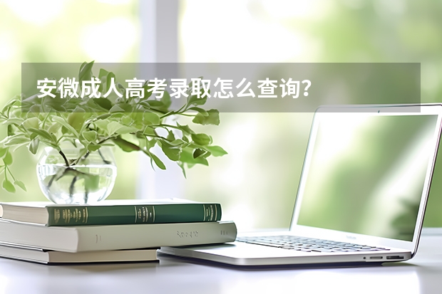 安微成人高考录取怎么查询？