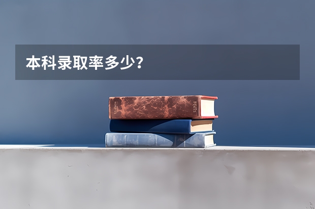 本科录取率多少？