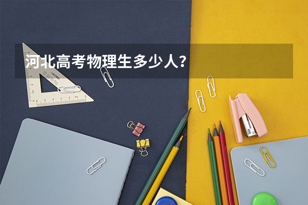 河北高考物理生多少人？