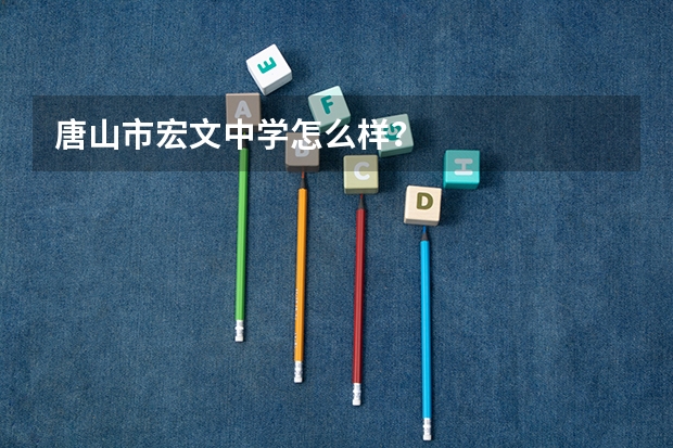 唐山市宏文中学怎么样？