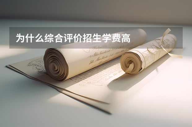 为什么综合评价招生学费高