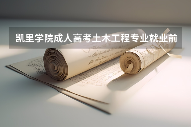 凯里学院成人高考土木工程专业就业前景怎么样