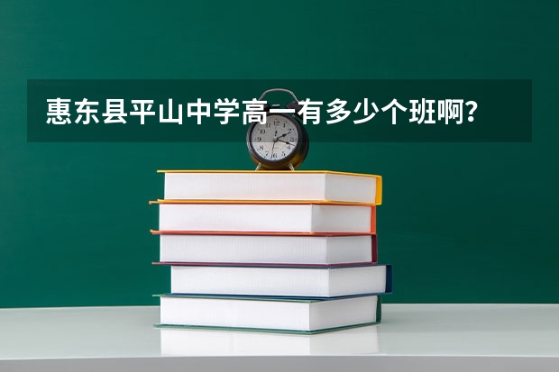 惠东县平山中学高一有多少个班啊？