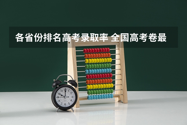 各省份排名高考录取率 全国高考卷最难的省份
