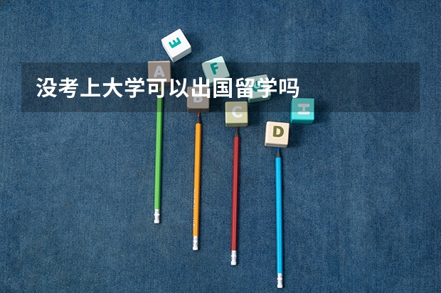 没考上大学可以出国留学吗