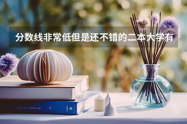 分数线非常低但是还不错的二本大学有哪些