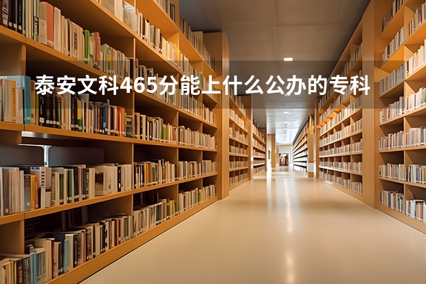 泰安文科465分能上什么公办的专科学校？谢谢！！