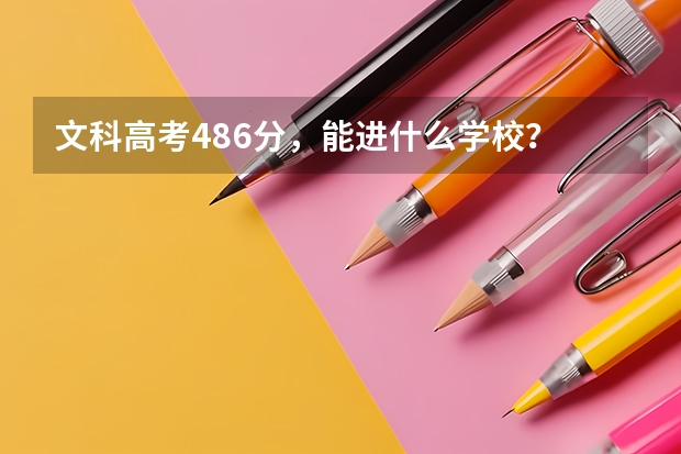 文科高考486分，能进什么学校？