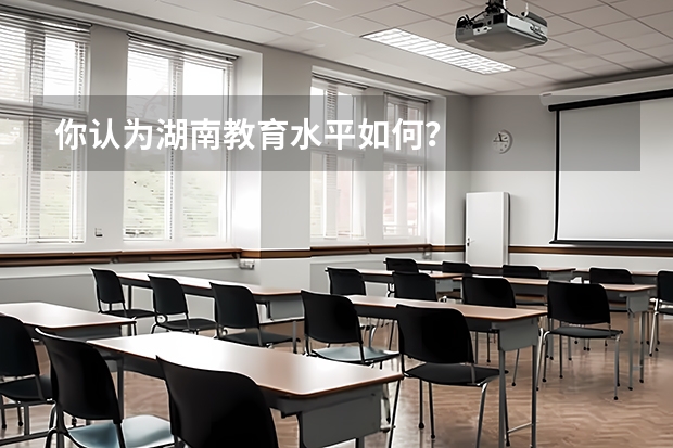 你认为湖南教育水平如何？