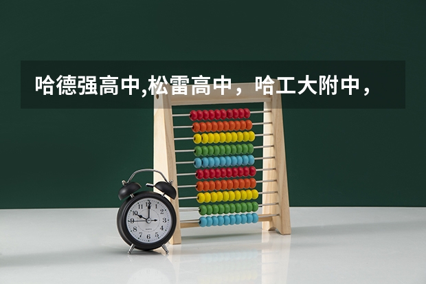 哈德强高中,松雷高中，哈工大附中，市重点校中校上哪个好