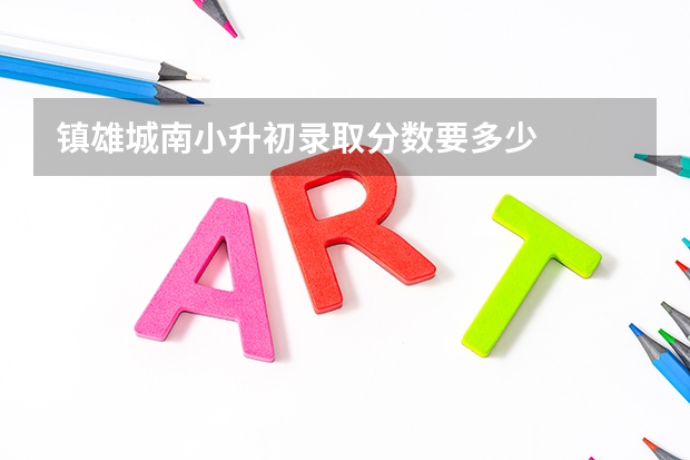 镇雄城南小升初录取分数要多少