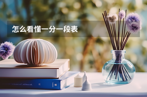 怎么看懂一分一段表