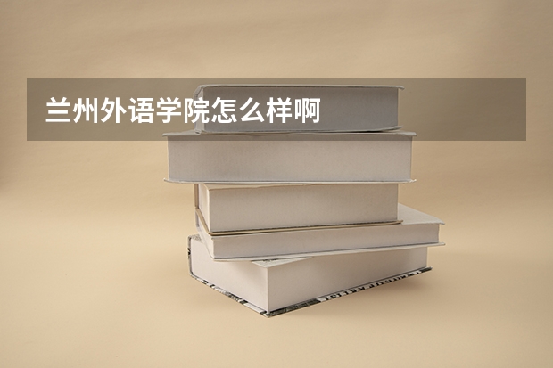 兰州外语学院怎么样啊